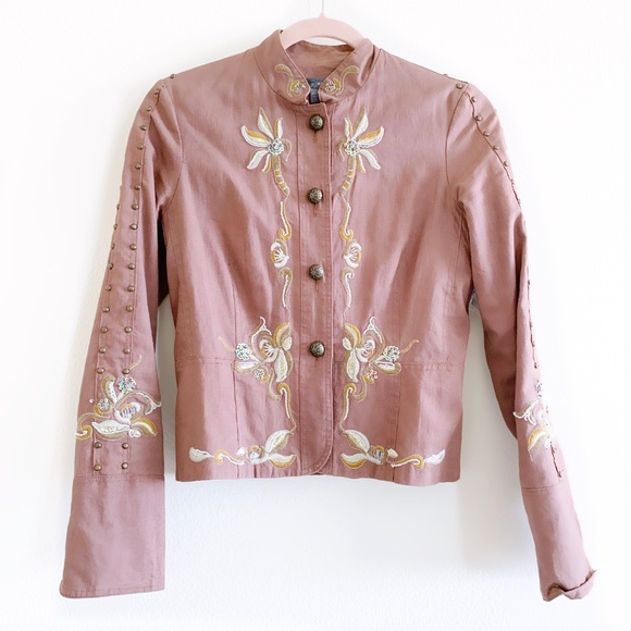 True Meaning Jackets & Blazers - True Meaning Light Brown Sequins Blazer